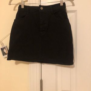 black denim skirt